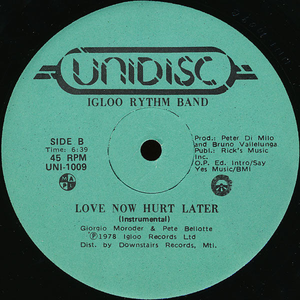 Ann Joy / The Igloo Rhythm Band : Love Now Hurt Later (12", Tea)