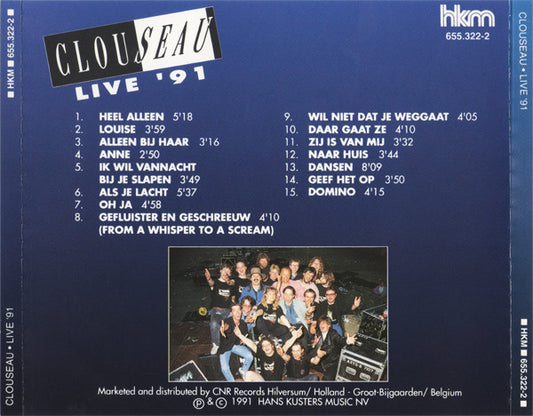 Clouseau : Live '91 (CD, Album)