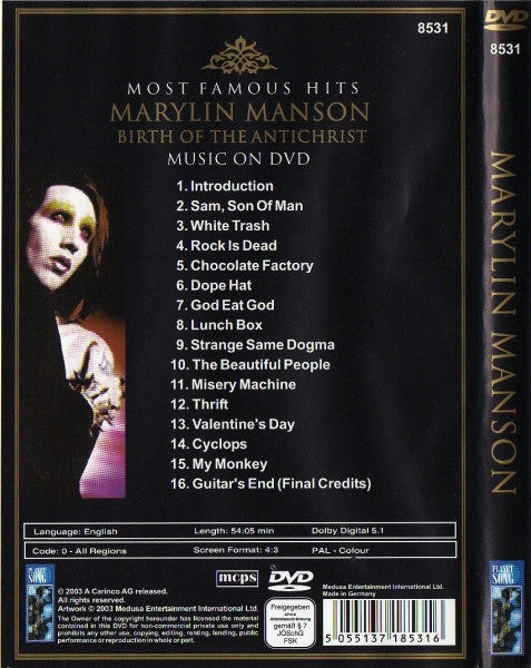 Marilyn Manson : Birth Of The Antichrist (DVD-V, Comp, Unofficial)