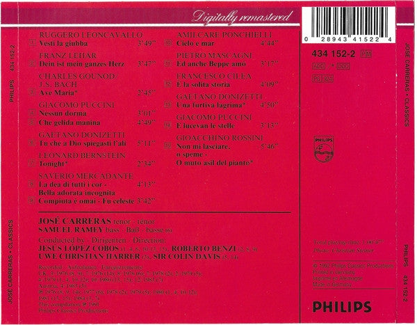 José Carreras : Classics (CD, Comp, RM)