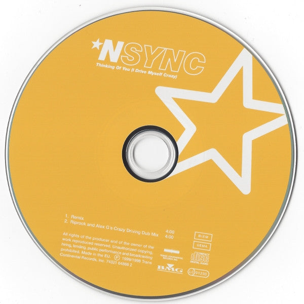 *NSYNC : Thinking Of You (I Drive Myself Crazy) (CD, Single)