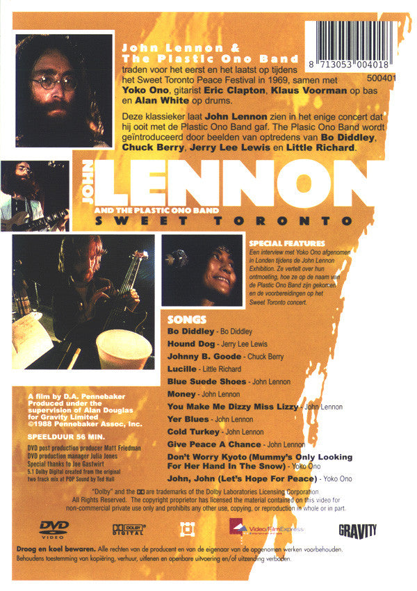 John Lennon And The Plastic Ono Band : Sweet Toronto (DVD-V, PAL)
