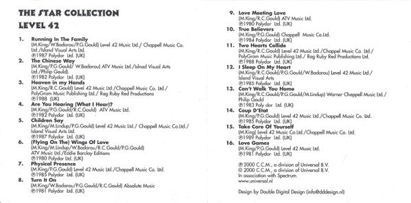 Level 42 : The Star Collection (CD, Comp)