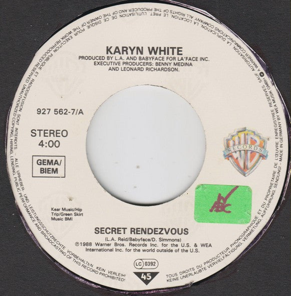Karyn White : Secret Rendezvous (7")