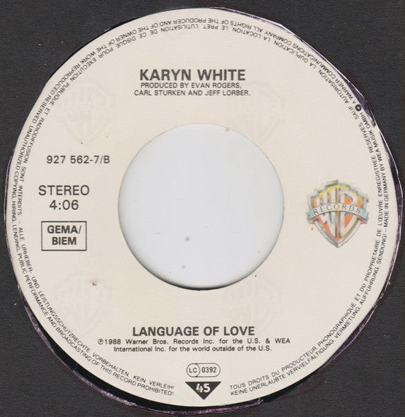Karyn White : Secret Rendezvous (7")