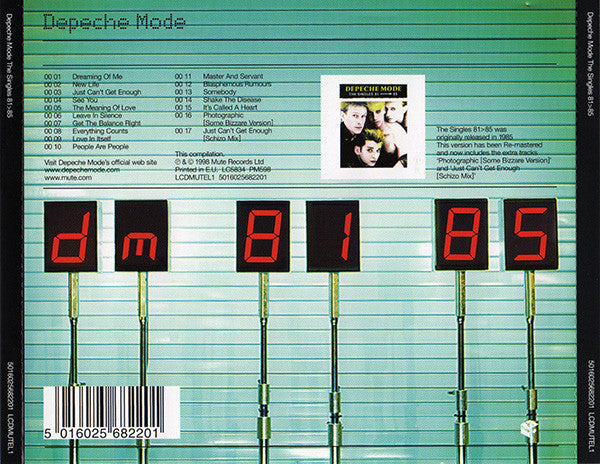 Depeche Mode : The Singles 81 > 85 (CD, Comp, RE, RM, RP)
