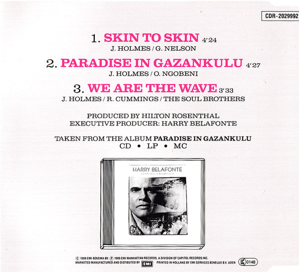 Harry Belafonte : Skin To Skin (CD, Single)