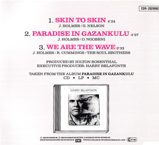 Harry Belafonte : Skin To Skin (CD, Single)