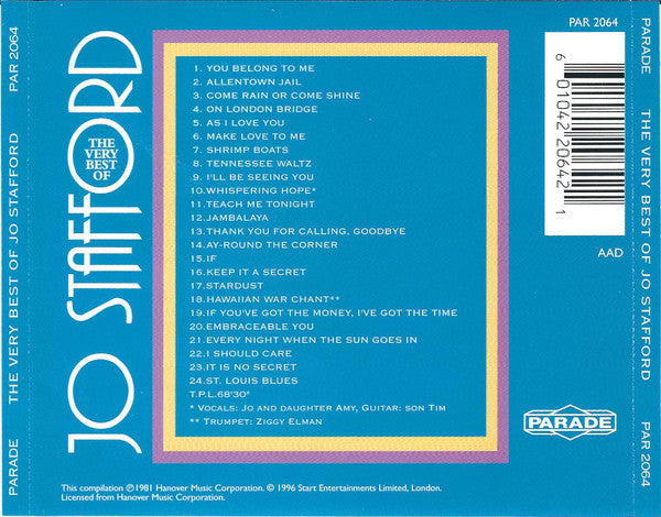 Jo Stafford : The Very Best Of (CD, Comp)