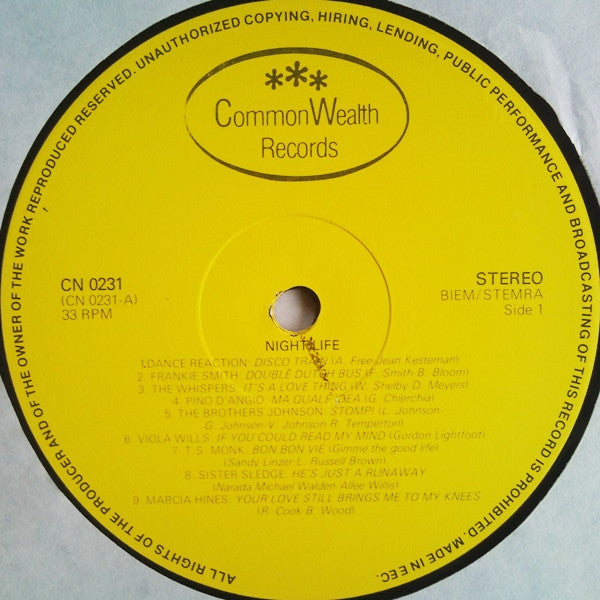 Various : Night Life (LP, Album, Comp)