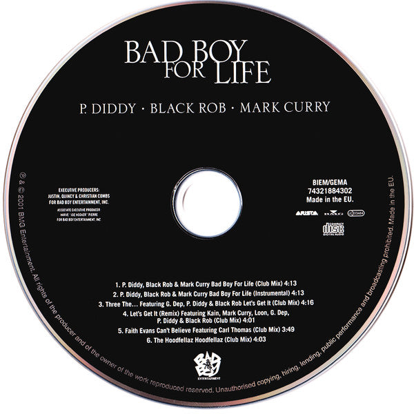 P. Diddy • Black Rob • Mark Curry : Bad Boy For Life (CD, Maxi)