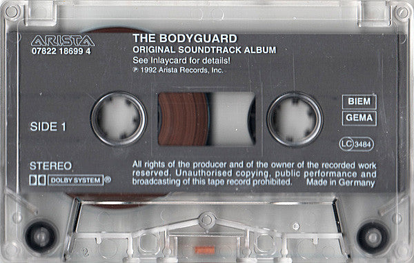 Various : The Bodyguard (Original Soundtrack Album) (Cass, Album)