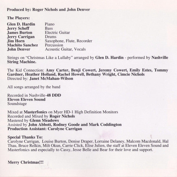 John Denver : Christmas Like A Lullaby (CD, Album, RE)