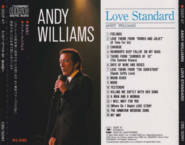 Andy Williams : Love Standard (CD, Comp)