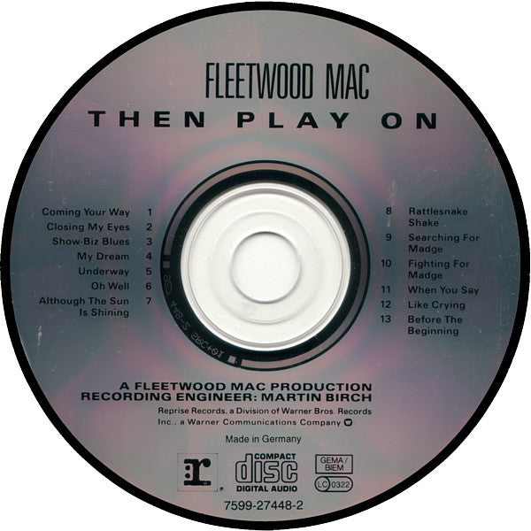 Fleetwood Mac : Then Play On (CD, Album, RE)
