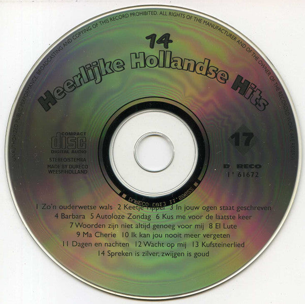 Various : 14 Heerlijke Hollandse Hits (CD, Comp)