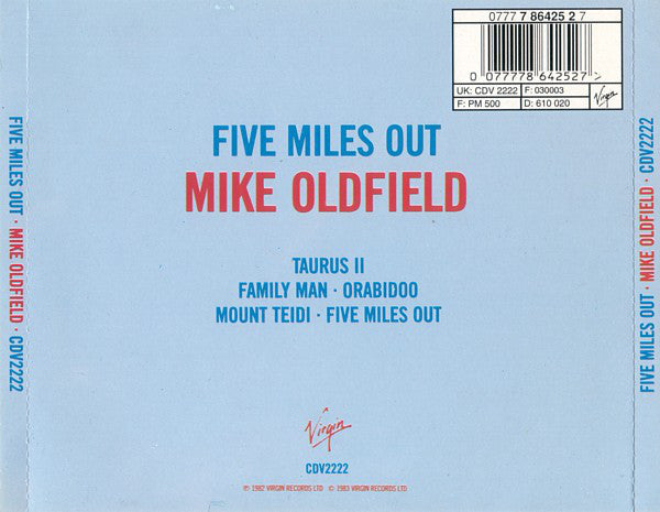Mike Oldfield : Five Miles Out (CD, Album, RE)