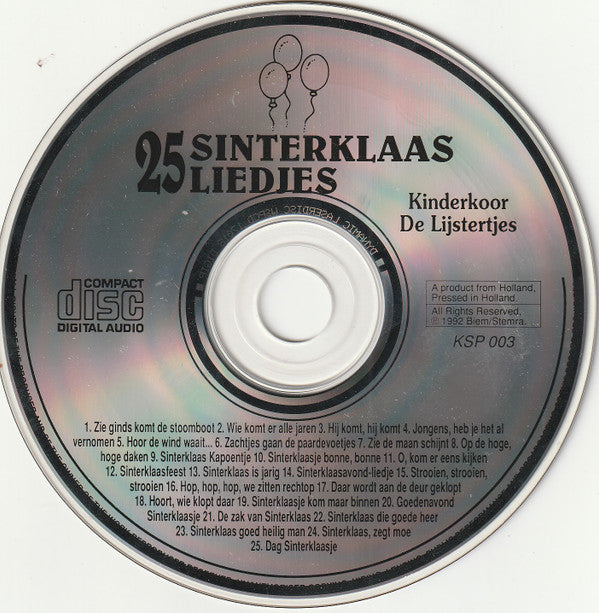 Kinderkoor De Lijstertjes : 25 Sinterklaas Liedjes (CD, Album)