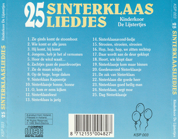 Kinderkoor De Lijstertjes : 25 Sinterklaas Liedjes (CD, Album)