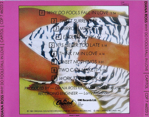 Diana Ross : Why Do Fools Fall In Love (CD, Album, RE)