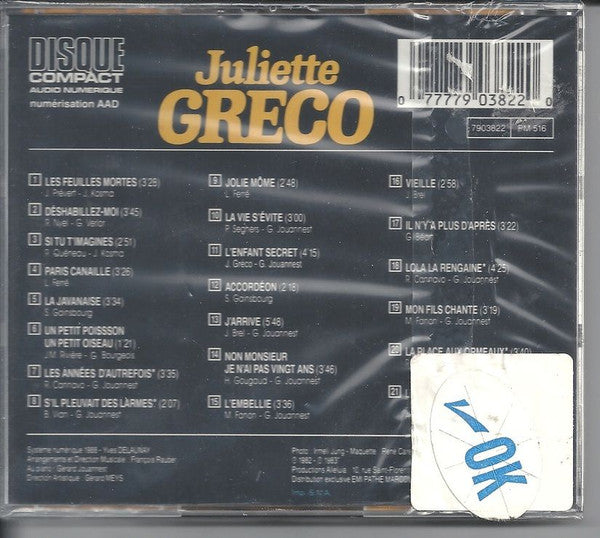 Juliette Gréco : Juliette Gréco (CD, Comp)