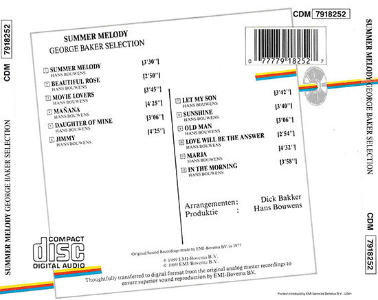 George Baker Selection : Summer Melody (CD, Album)