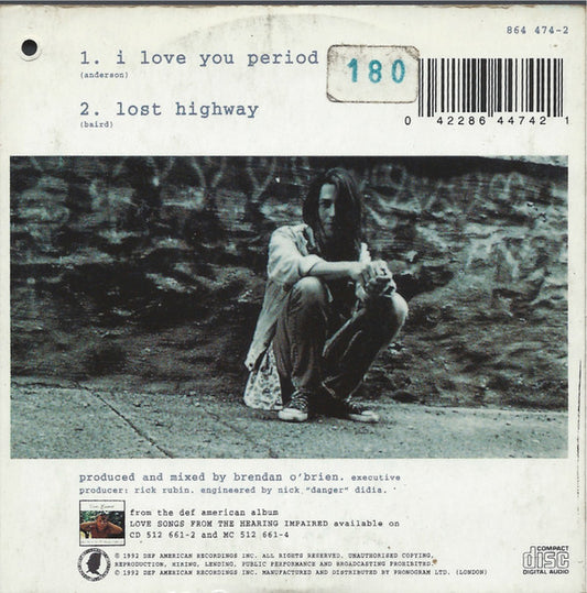 Dan Baird : I Love You Period (CD, Single)