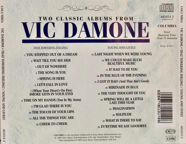 Vic Damone : That Towering Feeling / Young And Lively (CD, Comp)