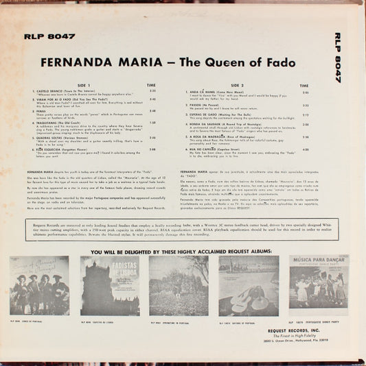 Fernanda Maria : Queen Of Fado (A Rainha Do Fado) (LP, Album, RE)