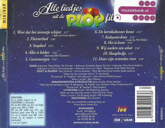 Kabouter Plop : Alle Liedjes Uit De Plop Films (CD, Comp)