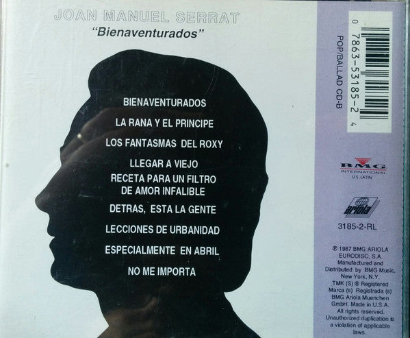 Joan Manuel Serrat : Bienaventurados (CD, Album)