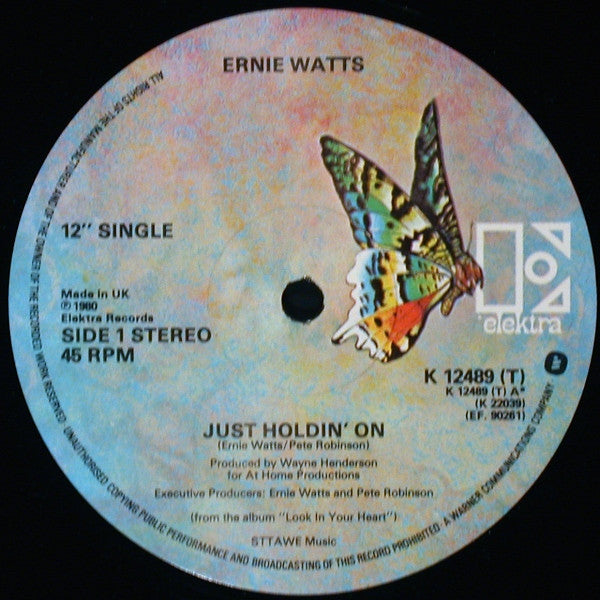 Ernie Watts : Just Holdin' On / Look In Your Heart (12")