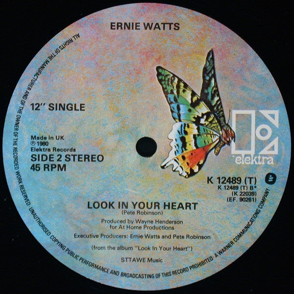 Ernie Watts : Just Holdin' On / Look In Your Heart (12")