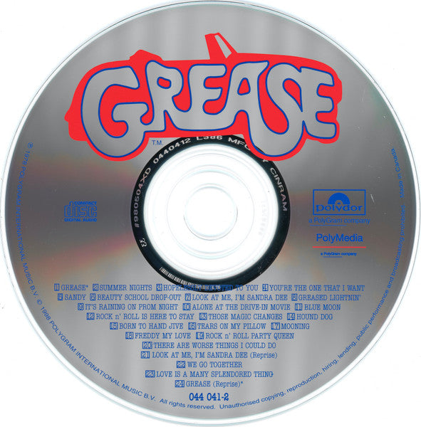 Various : Grease (The Original Soundtrack From The Motion Picture) (CD, Album, Enh, RE)