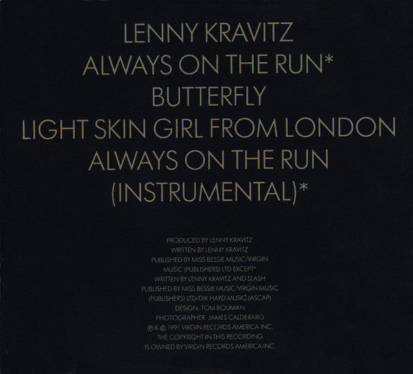 Lenny Kravitz : Always On The Run (CD, Maxi)