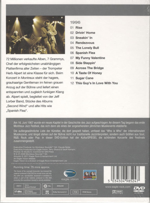 Herb Alpert With The Jeff Lorber Band : Live At Montreux 1996 (DVD-V, Multichannel, PAL)