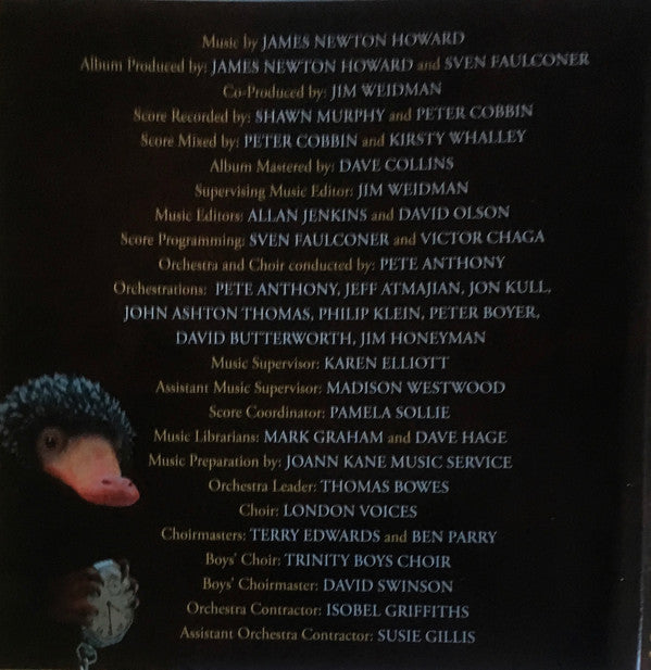James Newton Howard : Fantastic Beasts And Where To Find Them (Original Motion Picture Soundtrack) (CD, Album)