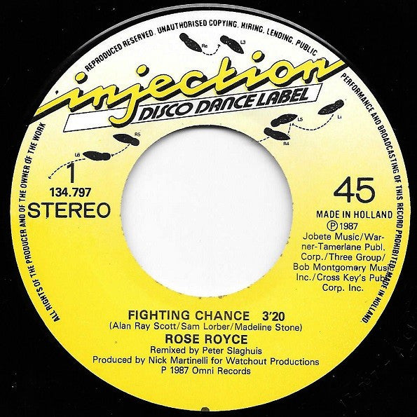 Rose Royce : Fighting Chance (7", Single)