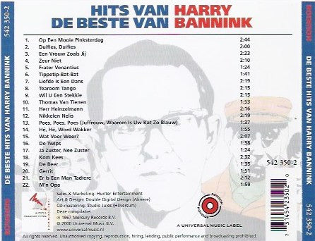 Harry Bannink : de Beste Hits van Harry Bannink (CD, Album)
