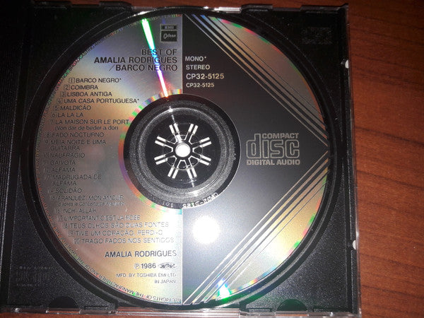 Amália Rodrigues : Best Of Amália Rodrigues: Barco Negro (CD, Comp)