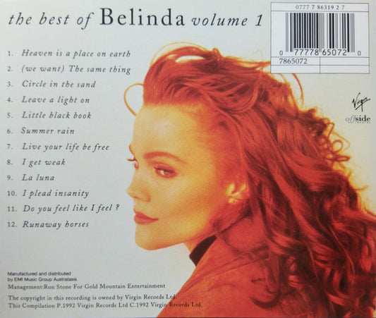 Belinda Carlisle : The Best Of Belinda Volume 1 (CD, Comp)
