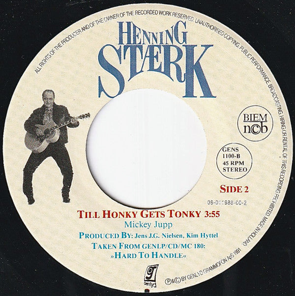 Henning Stærk : Lonely Weekends / Till Honky Gets Tonky (7", Single)