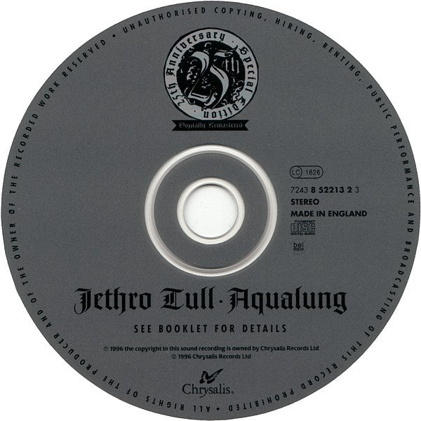 Jethro Tull : Aqualung (25th Anniversary Special Edition) (CD, Album, RE, RM, S/Edition, Sli)