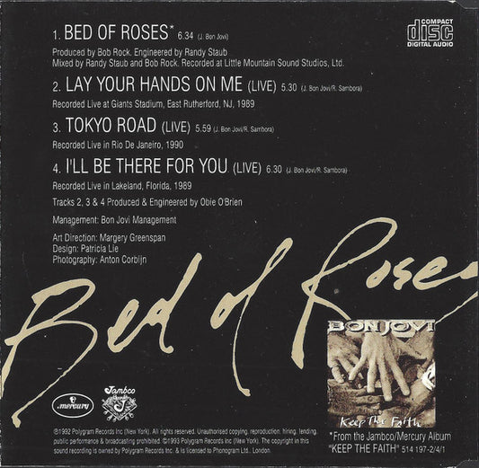 Bon Jovi : Bed Of Roses (CD, Single)