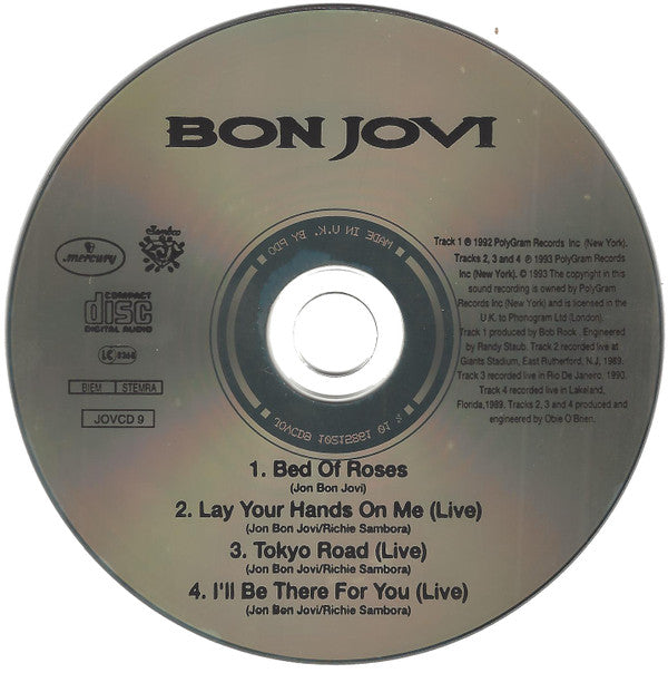 Bon Jovi : Bed Of Roses (CD, Single)