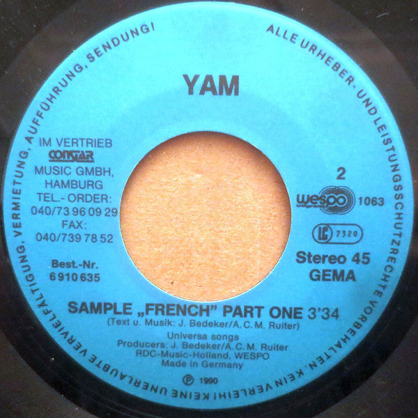 YAM (3) : Could It Be Magic / Sample "French" Part One (7", Single)
