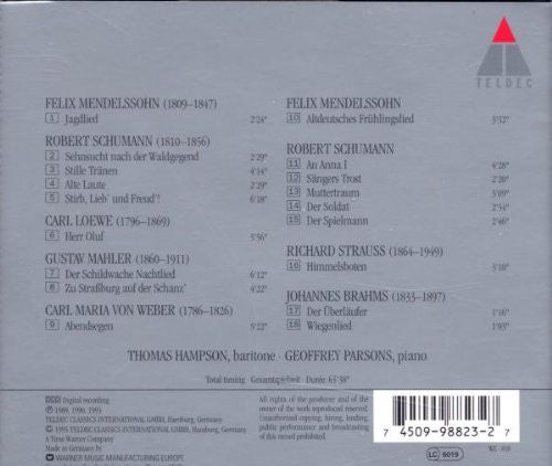 Thomas Hampson : Lieder (CD, Comp)
