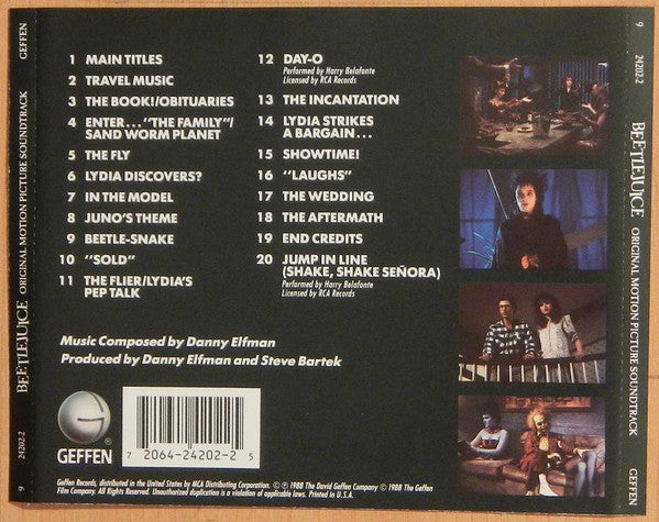 Danny Elfman : Beetlejuice (Original Motion Picture Soundtrack) (CD, Album, RE, RP)