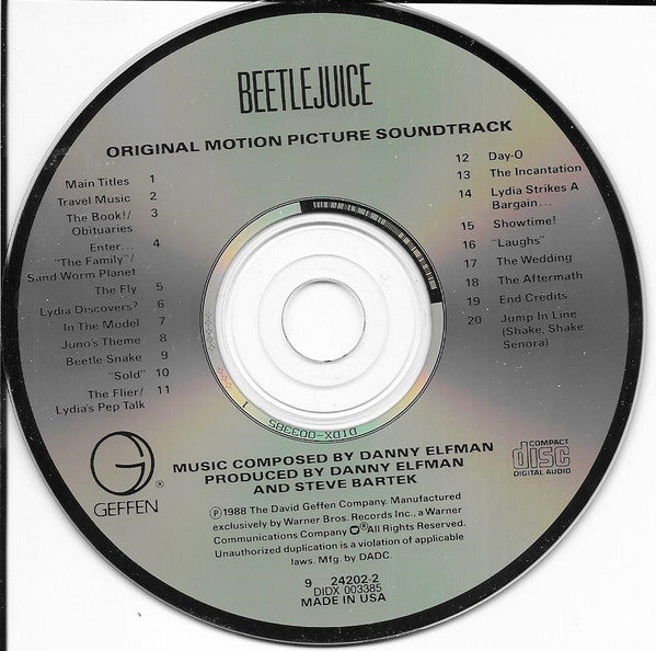 Danny Elfman : Beetlejuice (Original Motion Picture Soundtrack) (CD, Album, RE, RP)