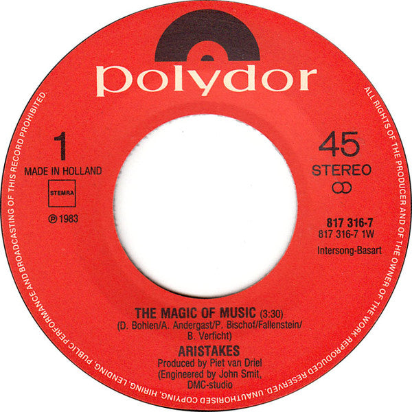 Aristakes : The Magic Of Music (7", Single)